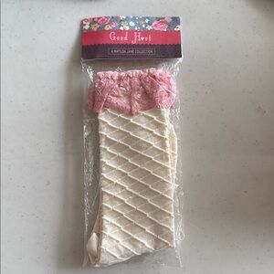 Matilda Jane Good Hart Pink Ruffle Cream Socks